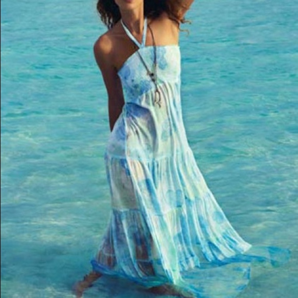 Esprit Romantic Ruffle Maxi Dress